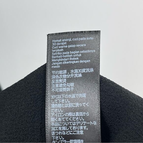 Topshop Preppy Tie Wrap Mini Dress in Black Whimsygoth Dark Witchy Size 2 - Picture 11 of 11